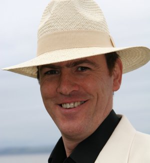 Campbell McCracken, alto sax player and PR man for the Highland Swing Band